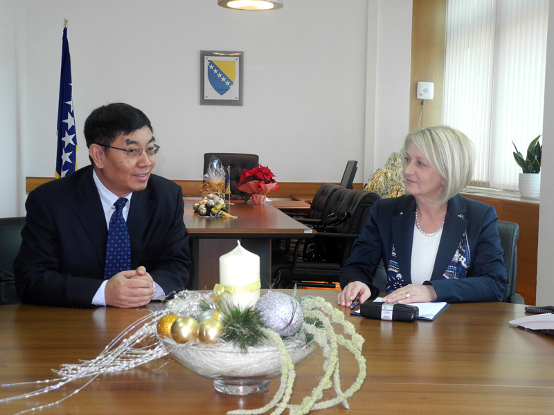 Zamjenica predsjedavajućeg Predstavničkog doma Borjana Krišto razgovarala s ambasadorom NR Kine